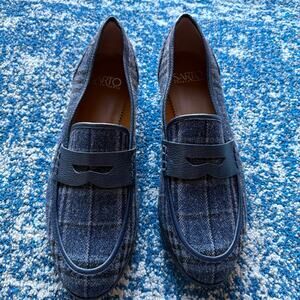 Franco Sarto Velvet Penny Loafers Size Womens 8.5